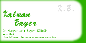 kalman bayer business card