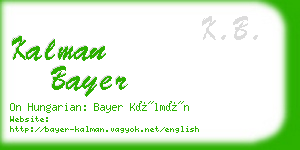 kalman bayer business card